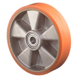Polyurethanrad, Rad-ØxB 125x30 mm, Tragkraft 250 kg, rot