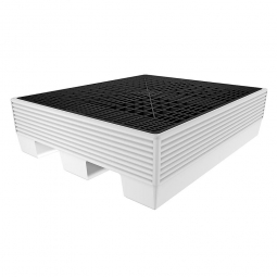 Sicherheitspalette, 290 Liter, weiß, LxBxH 1260x1060x335 mm, Tragkraft: 1500 kg