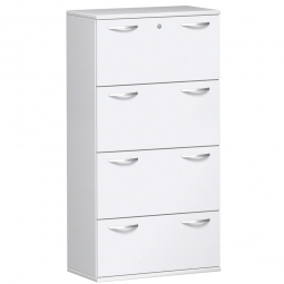 Hängeregistraturschrank PRO, 4OH, weiß, BxTxH 800x425x1536 mm