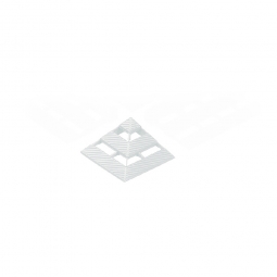 Bodenrost-Ecke, PE-HD, LxBxH 110x110x25 mm, weiß