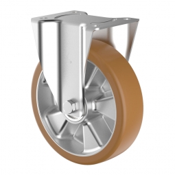 Schwerlast-Bockrolle, Polyurethan, Rad-ØxB 150x50 mm, Tragkraft 300 kg