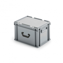 Euro-Koffer aus PP mit Tragegriff, LxBxH 400x300x245 mm, grau