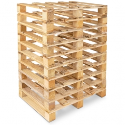 10x Holz-Einwegpaletten im halben Euromaß, LxBxH 800x600x135 mm