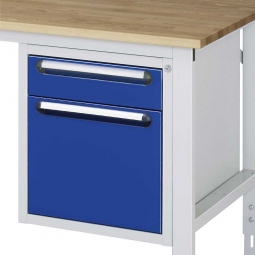 Unterbau-Container für Arbeitstisch, BxTxH 490x600x545 mm, mit 2 Schubladen