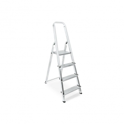 Alu-Bügelleiter mit 4 Stufen, Standhöhe 780 mm, Arbeitshöhe bis 2780 mm, Gewicht 3,7 kg