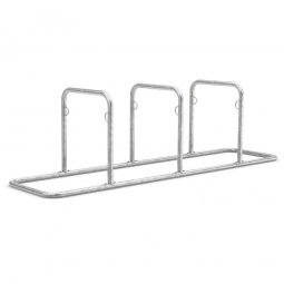 Anlehnsystem, Breite 3020 mm, verzinkt, Einstellplatz für 6 Fahrräder
