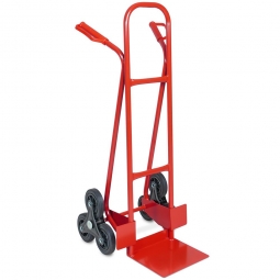 Treppenkarre aus Stahl, BxTxH 600x560x1210 mm, Tragkraft 150 kg, RAL 3000 Feuerrot
