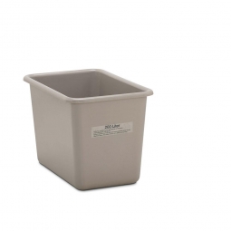 Rechteckbehälter aus GFK, Inhalt 200 Liter, grau, LxBxH 880x570x600 mm, Gewicht 8 kg