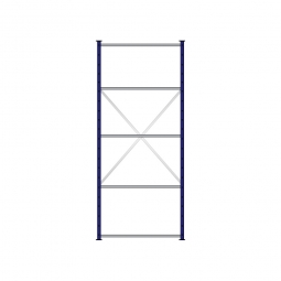 Fachbodenregal Flex mit 5 Fachböden, Stecksystem, kunststoffbeschichtet, BxTxH 1070x515x2500 mm, Tragkraft 100 kg/Boden