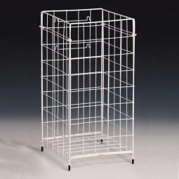 Drahtgitter-Abfallbehälter, BxTxH 410x255x630 mm, kunststoffbeschichtet, weiß