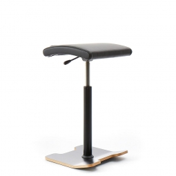 Ergonomische Sitz- und Stehhilfe "Sella Activa SA10", Echtleder, Polster schwarz, belastbar bis 120 kg