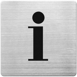 Hinweisschild "Information", Edelstahl, HxBxT 90x90x1 mm
