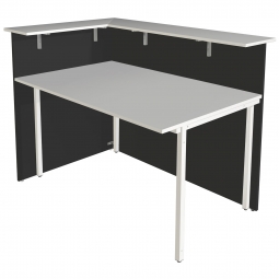 Ecktheke "CLASSIC" BxTxH 1470x920x1080 mm, anthrazit/weiß