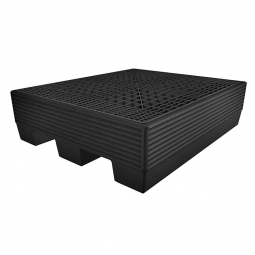 Sicherheitspalette, 290 Liter, schwarz, LxBxH 1260x1060x335 mm, Tragkraft: 1500 kg