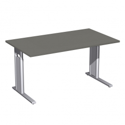 Schreibtisch PREMIUM höhenverstellbar, Rechteck, Graphit/Silber, BxTxH 1600x800x680-820 mm