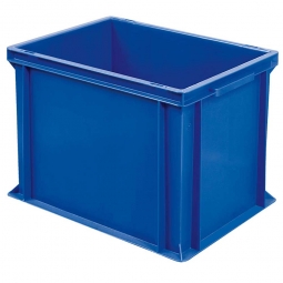 Euro-Geschirrkasten, LxBxH 400x300x320 mm, mit 2 Griffleisten, blau