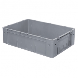 Schwerlastbehälter, geschlossen, PP, LxBxH 600x400x175 mm, 31 Liter, 2 Griffleisten, grau