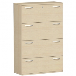 Hängeregistraturschrank PRO, 4OH, Ahorn, BxTxH 1000x425x1536 mm