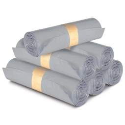 Müllsäcke, grau, 100 Liter, Stärke 20 µm VE = 300 Stück, BxH 780x990 mm, Polyethylen-Kunststoff (LDPE), grau