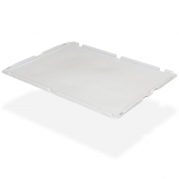Scharnierdeckel Euro-Schwerlastbehälter/Stapelbehälter LxB 800x600 mm, grau