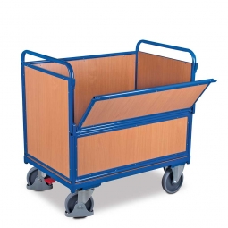 Holzkastenwagen, LxBxH 1060x715x1095 mm, Tragkraft 500 kg, Ladefläche LxB 1000x650 mm