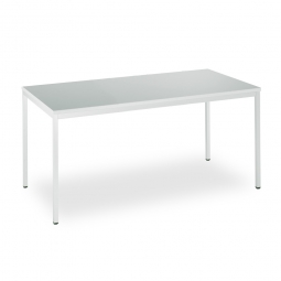 Kantinentisch, lichtgrau, BxTxH 1600x800x750mm, Gestell lichtgrau, Tischplatte 25 mm stark