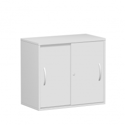 Schiebetürenschrank FLEX, 2OH, lichtgrau, BxTxH 800x425x720 mm