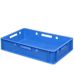 Euro Stapelbehälter E1, LxBxH 600x400x125 mm, PE-HD, 25 Liter, blau