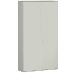 Garderobenschrank PRO, lichtgrau, BxTxH 1200x425x2304 mm, 7 Fachböden, 1 Kleiderstange
