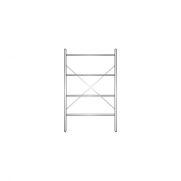 Aluminiumregal mit 4 geschlossenen Regalböden, Stecksystem, BxTxH 1000x600x1600 mm, Nutztiefe 540 mm