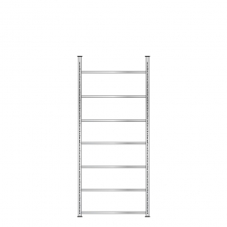 Ordnerregal mit 7 Böden, glanzverzinkt, Schraubsystem, BxTxH 1000x300x2550 mm