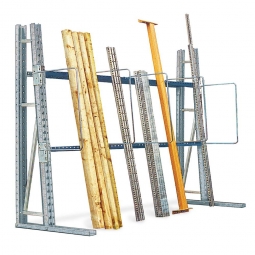 Vertikalregal, einseitig, BxTxH 2670x700x2430 mm, 3 Querträger