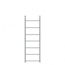 Ordnerregal mit 7 Böden, kunststoffbeschichtet, Schraubsystem, BxTxH 750x300x2550 mm