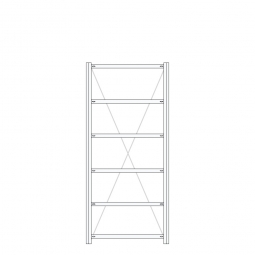 Hygieneregal, Hygienic-Beschichtung, BxTxH 1060x335x2500 mm, 6 Böden