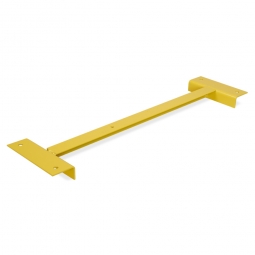 Holzbodenträger (Tiefenauflage), 502 mm lang, für 600 mm Regaltiefe, Goldgelb RAL 1004 kunststoffbeschichtet