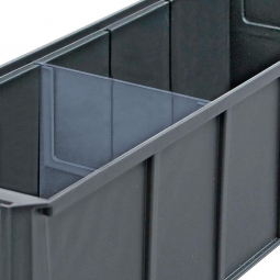 Querteiler für Regalkästen PROFI B 183 mm, ESD schwarz, VE=10 Stück