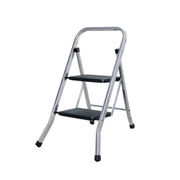 Klapptritt-Leiter aus Alu mit 2 Stufen, Arbeitshöhe bis 2456 mm, Standhöhe 456 mm, Tragkraft bis 150 kg