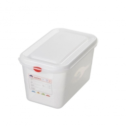 GN-Vorratsdose/Frischhaltebox GN1/4 mit Deckel, LxBxH 265x162x150 mm, 4,3 Liter