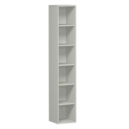 Büroregal PRO, 6 Ordnerhöhen, lichtgrau, BxTxH 800x425x2304 mm