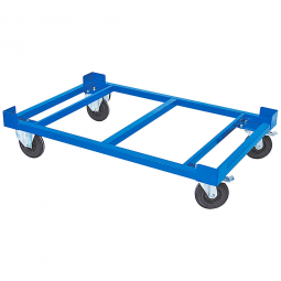 Fahrgestell für Paletten und Behälter, Ladefläche LxBxH 1210x810x275 mm, Tragkraft 1000 kg, Rad-ØxB 200x50 mm, Elastic-Vollgummi-Reifen
