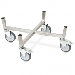 Transportroller für Rundbehälter und Tonnen bis Ø 520 mm aus Edelstahl