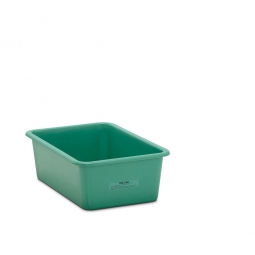 Rechteckbehälter aus GFK, Inhalt 100 Liter, grün, LxBxH 880x580x290 mm, Gewicht 5 kg