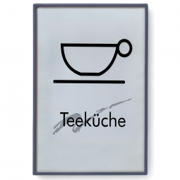 Türschild "Rom", eisengrau RAL 7011 , 215x300 mm, DIN A4