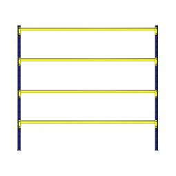 Weitspannregal mit 4 Stahlblechebenen, Stecksystem, BxTxH 2780x1205x2500 mm, Tragkraft 950 kg/Ebene