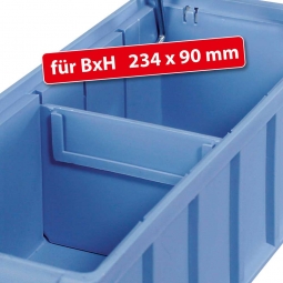 Querteiler für Regalkästen FUTURA, BxH 234 x 90 mm, blau, VE = 10 Stück
