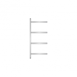 Edelstahl-Steck-Anbauregal, BxTxH 775x600x1800 mm, mit 4 Regalböden T: 550 mm