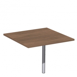 Volleck-Verkettungsplatte 90° PREMIUM, Nussbaum/Silber, BxT 800x800 mm