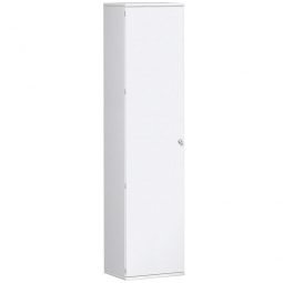 Garderobenschrank PRO, weiß, BxTxH 600x425x2304 mm, 2 Fachböden, 1 Kleiderstange