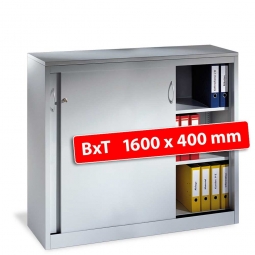 Schiebetürenschrank, 3 Ordnerhöhen, BxTxH 1600x400x1200 mm