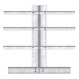 Kragarmregal, doppelseitige Ausführung, BxTxH 1410x800x2000 mm, Gesamt-Tragkraft 2720 kg